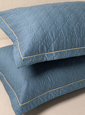 纯棉夹棉枕套一对大尺寸加厚全棉枕头套四季通用2025新款家用高档