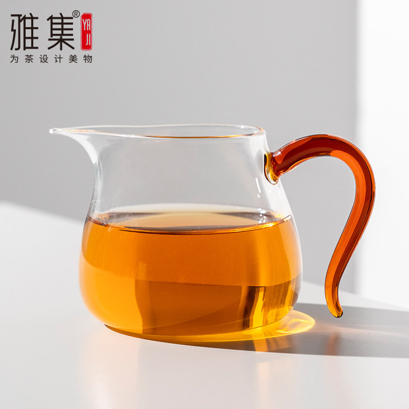 耐热玻璃茶具雅集公道杯图片