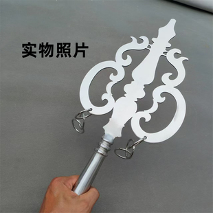 不锈钢锡杖禅杖法师道场用品道器老式六九环非纯铜锡杖头杖尖法杖