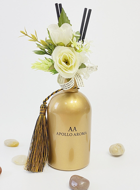 香薰【卫浴店饰品】金色瓶