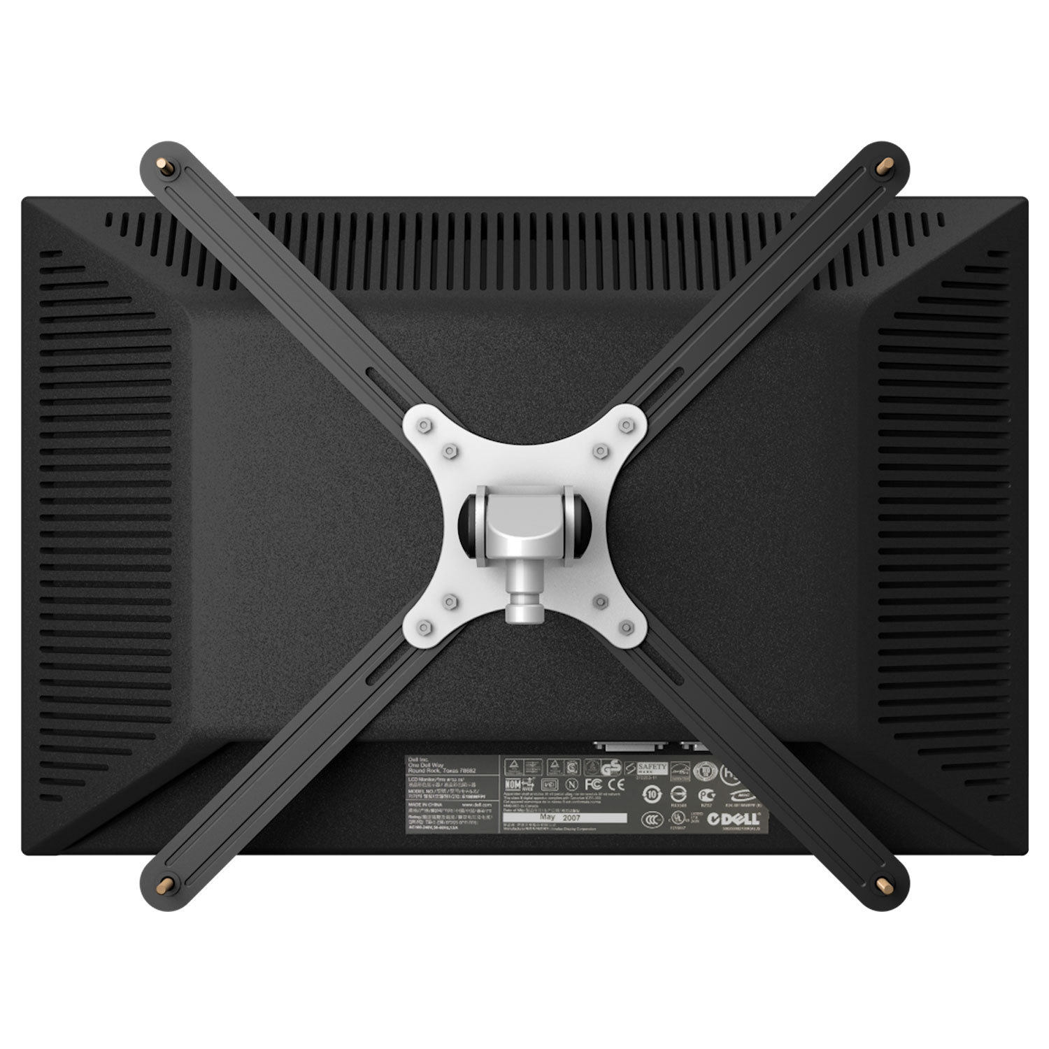 台式电脑液晶显示器无孔配件vesa壁挂夹子支架转接器通用转接板