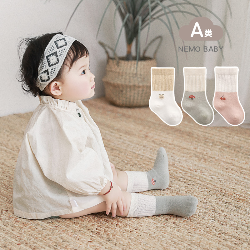 松口不勒不掉中筒袜春秋卡通清新