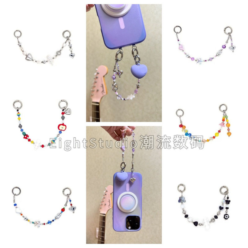 【双耳扣环手机链】caseti大四角WF手机壳链条手提网红挂件