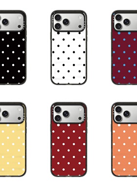 【原C-经典波点】透明黑框镜面防摔magsfe磁吸手机壳适用苹果iPhone17ProMax16p15promax14P13