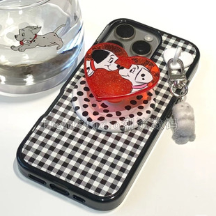 泡泡骚通用磁吸啪嗒手机气囊支架101忠诚狗 爱心斑点狗 新品