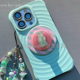 泡泡骚通用手机气囊磁吸支架青山玉波漾搭配小熊 小熊系列 经典