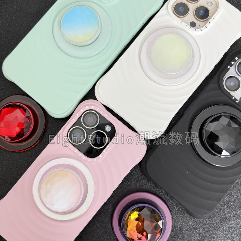 【冰面系列】泡泡骚通用磁吸支架波漾手机桌面气囊啪嗒灯球冰面