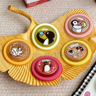 幸运鹅泡泡骚通用手机气囊磁吸支架啪嗒 pingu企鹅盲盒系列