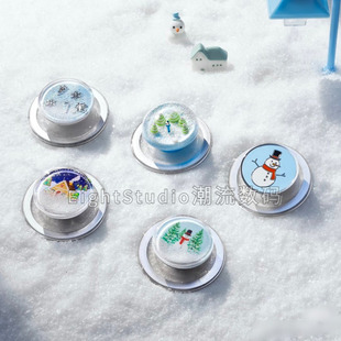 冬日微雪磁吸手机通用啪嗒 泡泡骚强磁吸支架 冬日雪人系列