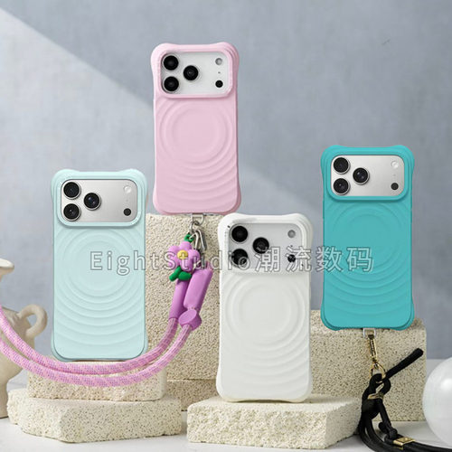 【顶配磁吸波漾壳】天青色赵露思同款潮适用iphone17promax苹果16Pro/15/14air手机壳白色纯色液态硅胶薄荷蓝