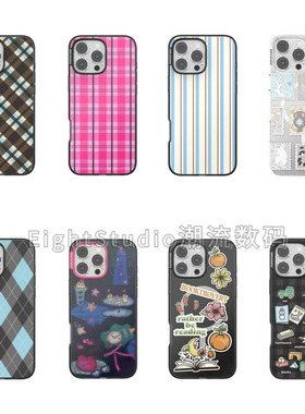 【泡泡骚高版-强磁吸手机壳】轻薄透明高级感潮牌适用于iphone17promax苹果16Pro/15/14/13手机壳薄巧菱格