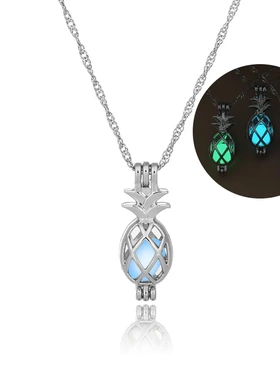 Cute Pineapple Glow In The Dark Necklace Hollow luminous