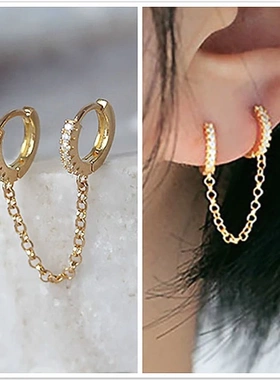 One PCS Hot Sale Two Hole Piercing Earrings for Women