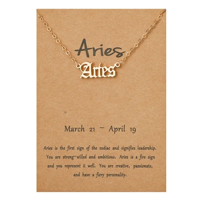 12 Zodiac Sign Necklace For Women Copper Constellation