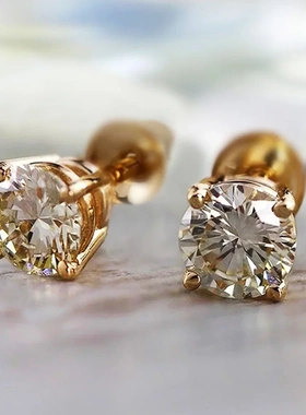 Minimalist Cubic Zirconia Stud Earrings for Women 3 Metal