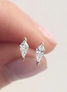 Dainty Geometric Cubic Zirconia Crystal Earrings for Women