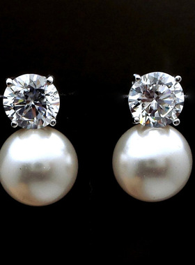 Ruili Earrings Elegant Women's Simulation Pearl Single