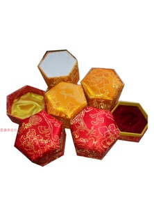 中药丸包装 六角锦缎盒 首饰盒展示收纳盒 安宫丸大力蜜丸盒