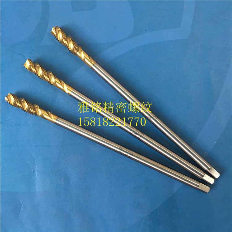 日本YAMAWA加长镀钛螺旋丝锥M8X1.25M10X1.5M12X1.75X150L丝攻6G