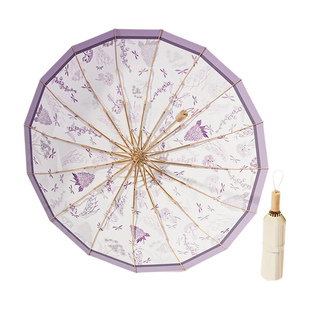 德国雨伞女高颜值晴雨两用16骨手动款遮阳防晒防紫外线高端太阳伞