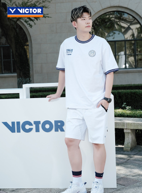 VICTOR威克多胜利羽毛球服俱乐部系列男女款针织短袖T恤T-5503VBC