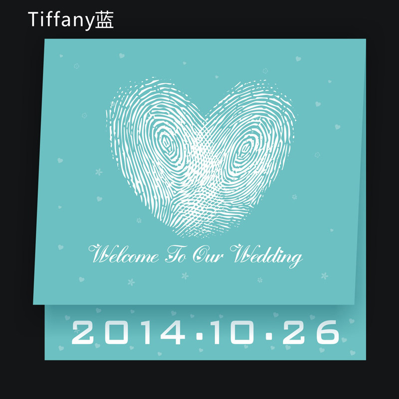 YesIDo指纹结婚请柬欧式个性喜帖 2021创意婚礼韩式请帖照片定制