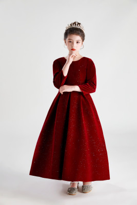 翎想儿童礼服女绒公主漂亮演出服