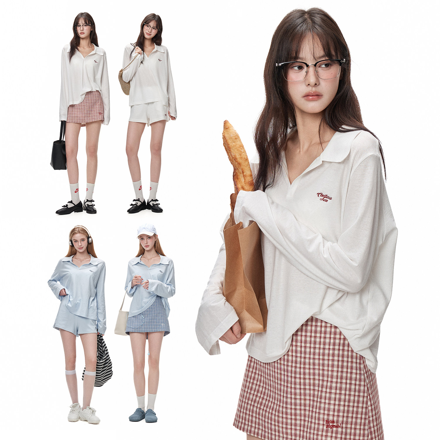 防晒凉感长袖POLO衫女图片
