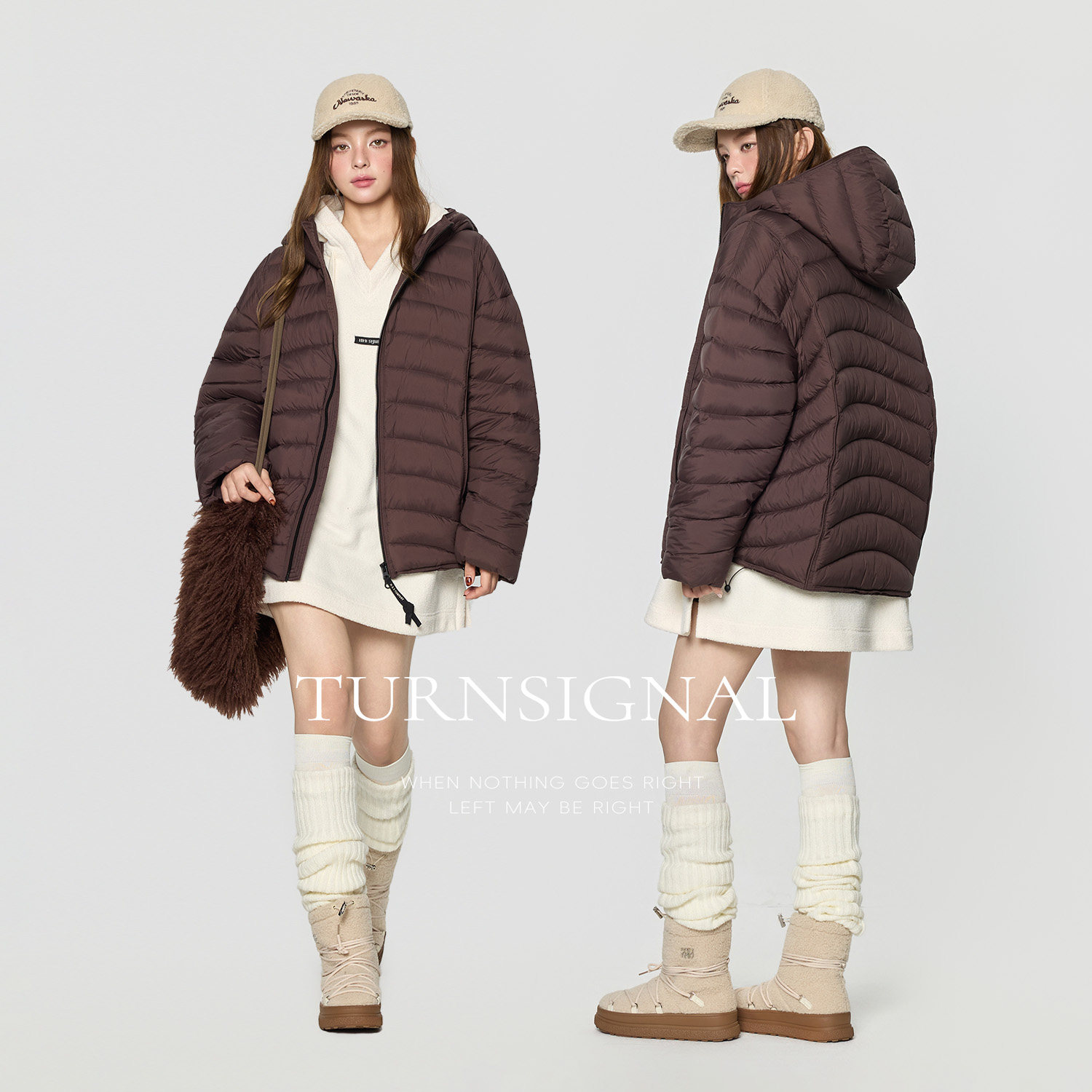 TurnSignal时尚短款连帽羽绒服女冬季2025新款休闲保暖羽绒外套,女装/女士精品,羽绒服,淘宝优惠券,粉丝福利购,淘宝优惠卷