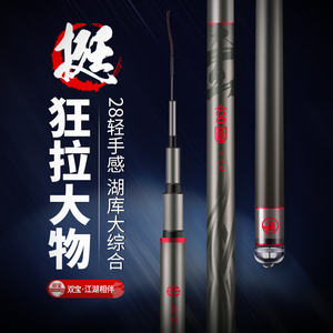 双宝玄图鱼竿手竿超轻超硬钓鱼竿台钓竿28调鲤鱼竿手杆碳素大物杆