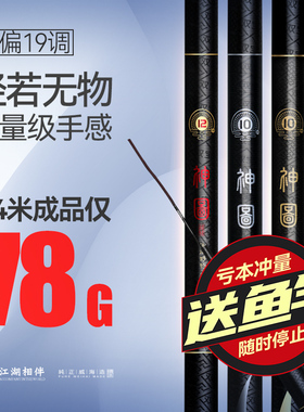 双宝神图超轻量小综合竿鱼竿手竿超硬钓鱼竿28调综合竞技4H台钓杆