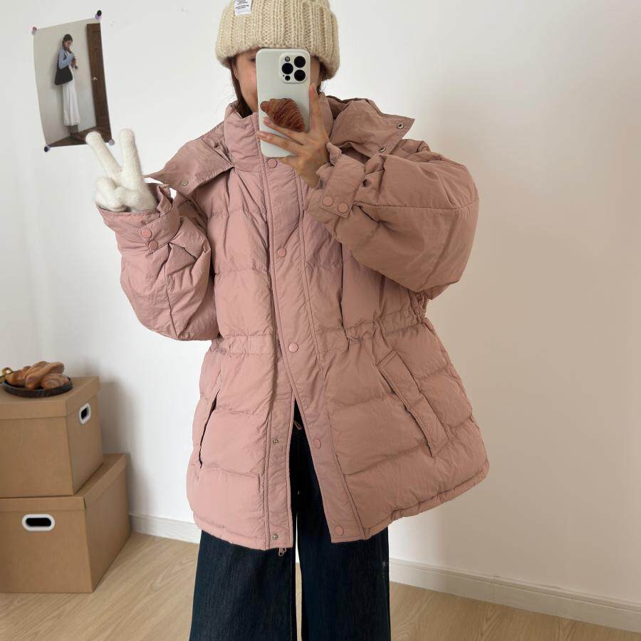 2024冬季新款韩版东大门羽绒服收腰减龄时尚百搭连帽显瘦保暖外套