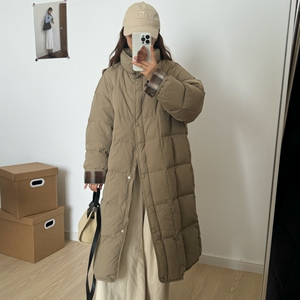 长款羽绒服女2024冬季韩版东大门新款甜美简约被子款休闲保暖外套