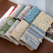 A8M5活页布艺面刺绣印碎花文艺小清新手账随身小本子记事手工
