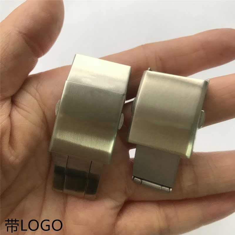 浪琴胶带蝴蝶双按扣手表配件