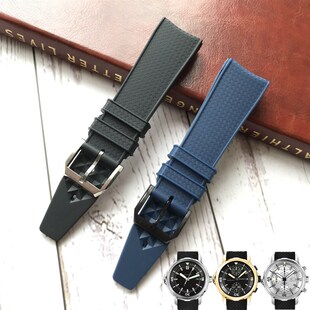 适用IWC万国天然硅胶橡胶表带硅胶表带海洋时计IW323101配件22mm