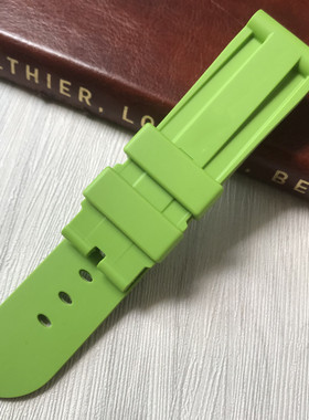 代用替换沛纳海手表带黑色灰色PAM441/359/312/616橡胶带针扣24mm