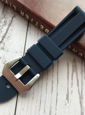 代用替换沛纳海手表带灰色PAM441/359/312/616橡胶带针扣24mm22mm