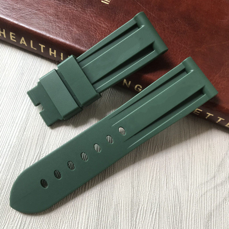 代用替换沛纳海手表带黑色灰色PAM441/359/312/616橡胶带针扣24mm,手表,配件,淘宝优惠券,粉丝福利购,淘宝优惠卷