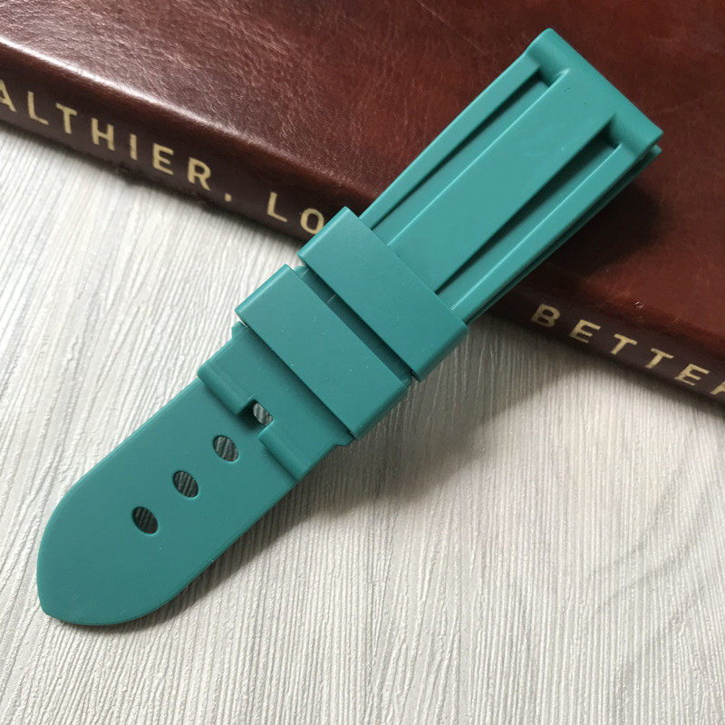 代用替换沛纳海手表带黑色灰色PAM441/359/312/616橡胶带针扣24mm,手表,配件,淘宝优惠券,粉丝福利购,淘宝优惠卷