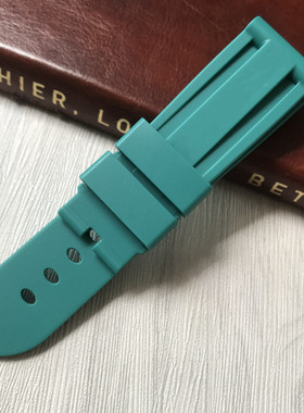 代用替换沛纳海手表带黑色灰色PAM441/359/312/616橡胶带针扣24mm