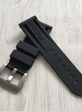 代用替换沛纳纳海手表带灰色PAM441/359/312/616橡胶带针扣24mm