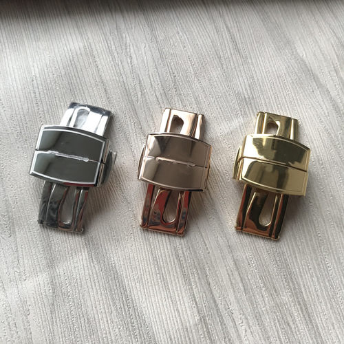 适配百达翡丽原装表扣pp手雷5167/5164橡胶表带折叠扣精钢蝴蝶扣