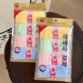 韩国4p装 不沾油厨房洗碗擦超柔软吸水擦灶具百洁布去油不掉毛刷碗