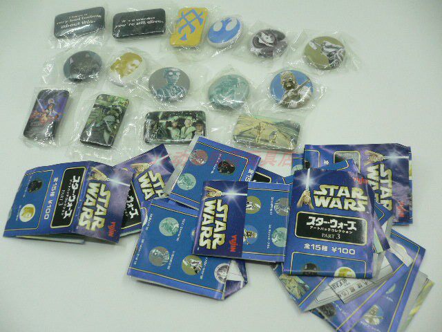 现货动漫周边 YUjIN 扭蛋 星球大战 STAR WARS 金属徽章 一套15个