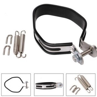 摩托车改装卡箍抱箍天蝎排气管固定圈六角排气管不锈钢抱箍 皮条