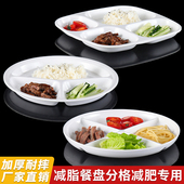 密胺分格餐盘211减脂餐盘快餐盘三格四格盘水果盘仿瓷凉菜盘餐具