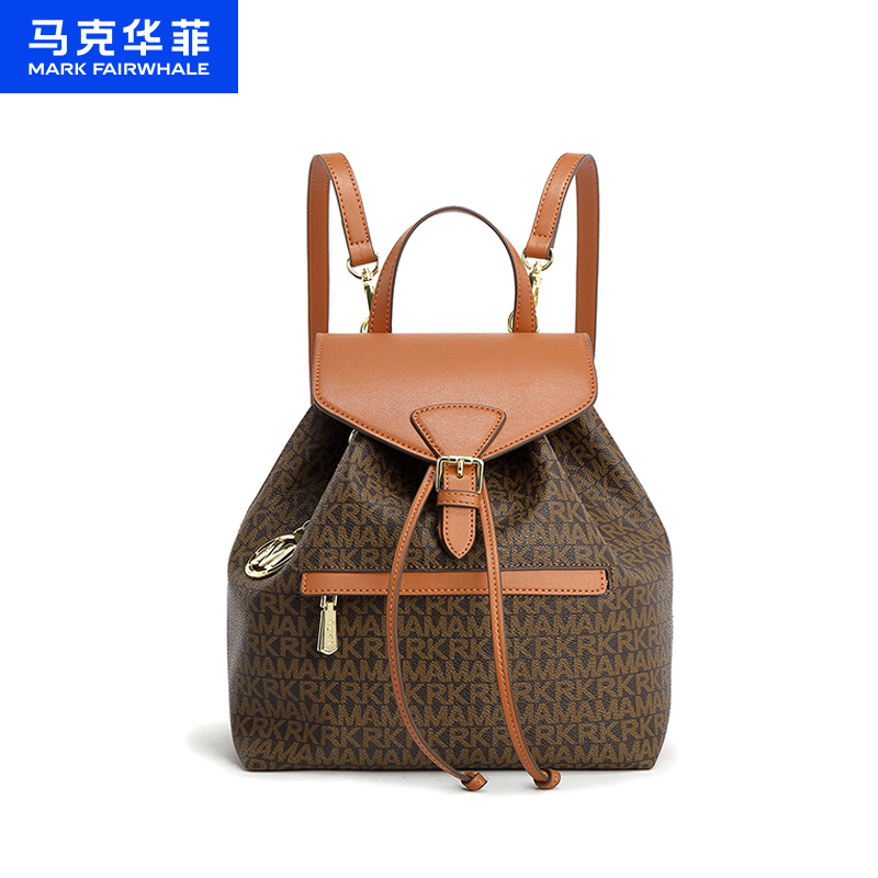 马克华菲洋气文艺气质双肩女包