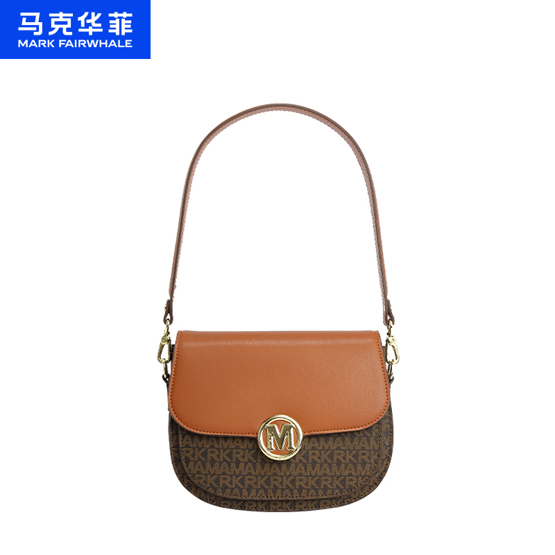 马克华菲休闲文艺气质马鞍小圆包