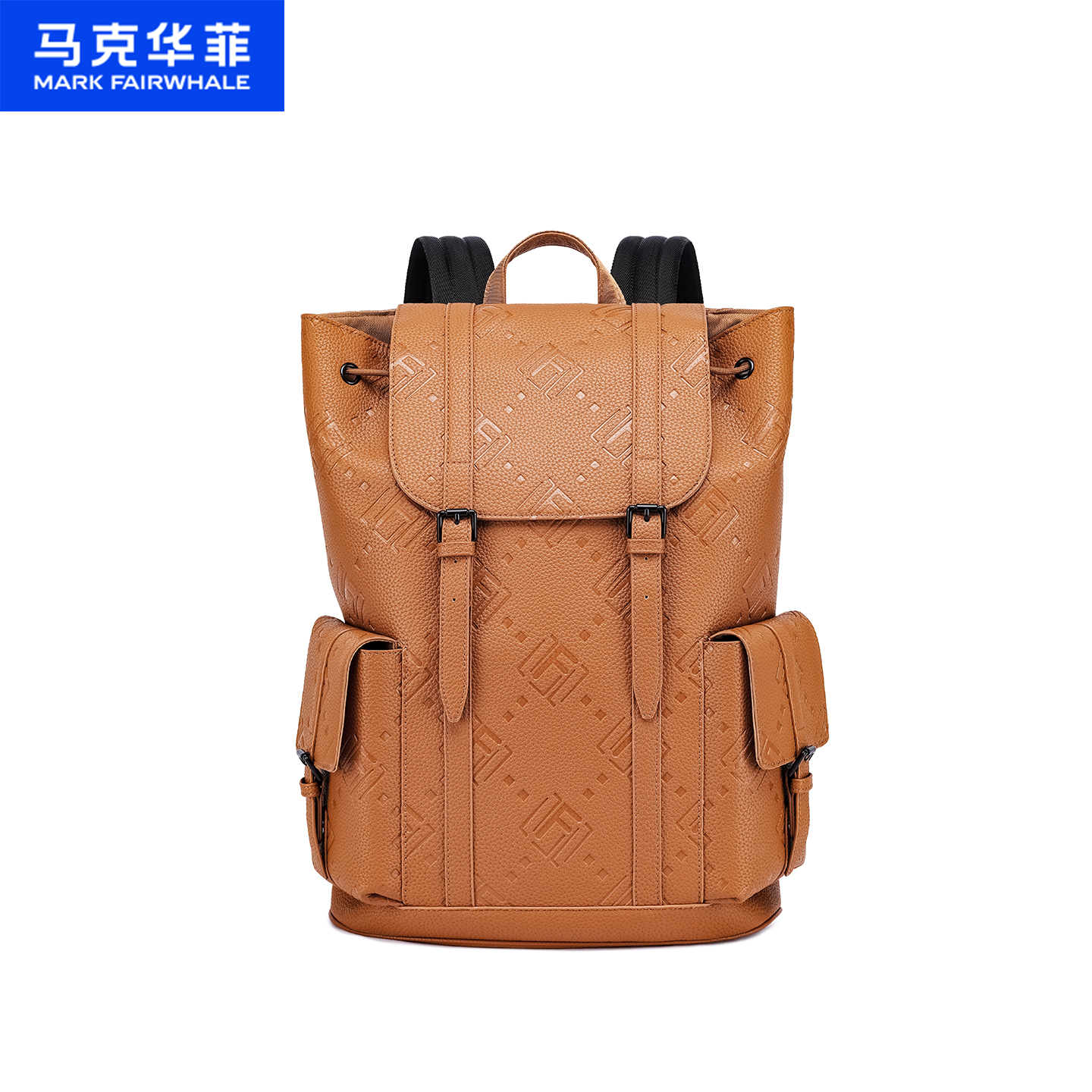 马克华菲个性印花时尚商务双肩包